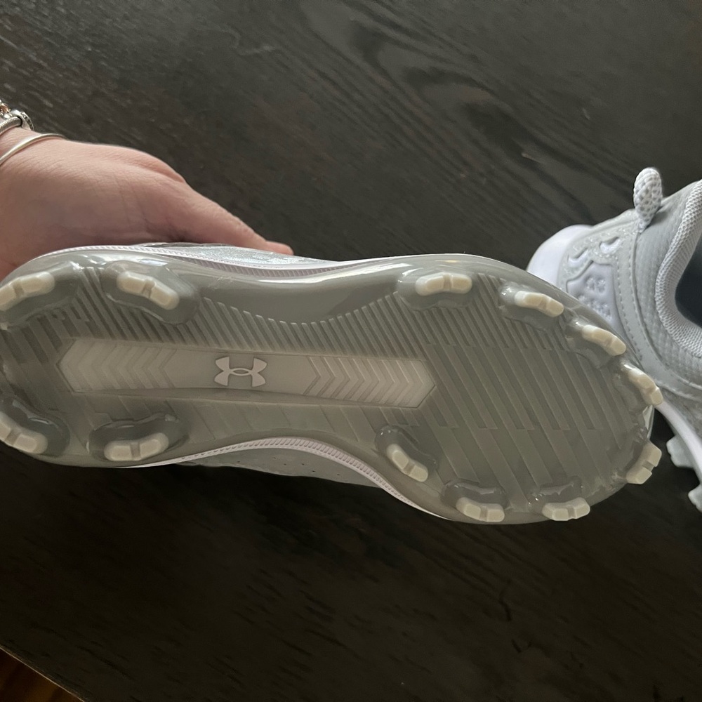 Under Armour Gray Kids Cleats Baseball - Picture 3 of 13